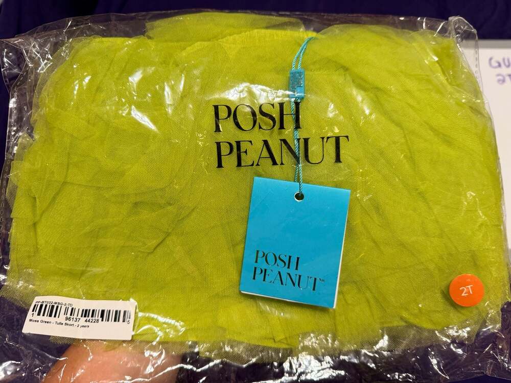 Posh Peanut Moss Green Tulle Skort The Grinch Stole Christmas - 2T